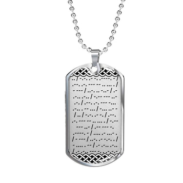 Personalized Morse Code Promise Necklace For Men - Love You This Much